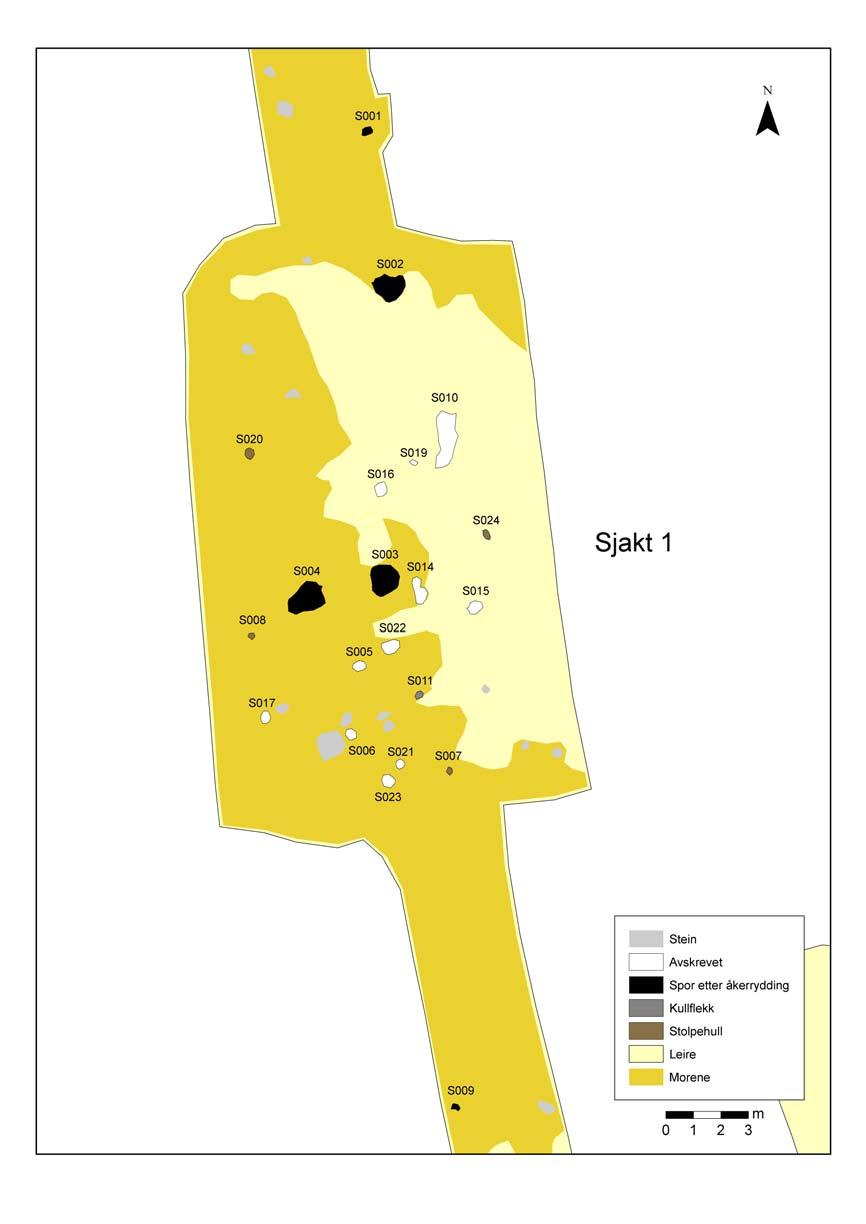 Fig. 2. Sjakt 1. Nordre del.