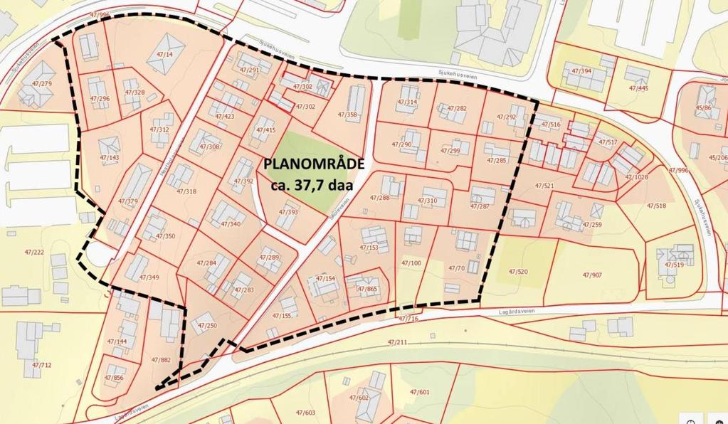 1 INNLEDNING Det er planlegges nye boliger på gnr. 47 bnr. 14 på Lagård i Eigersund kommune. I figur 1 er planområdet vist.