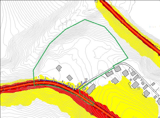 4. STØYDEMPENDE TILTAK: Boligene ligger i gul støysone ifølge kart 2. Det må følgelig vurderes om det må gjennomføres støydempende tiltak for å tilfredsstille kravene i NS8175 (tabell 1).