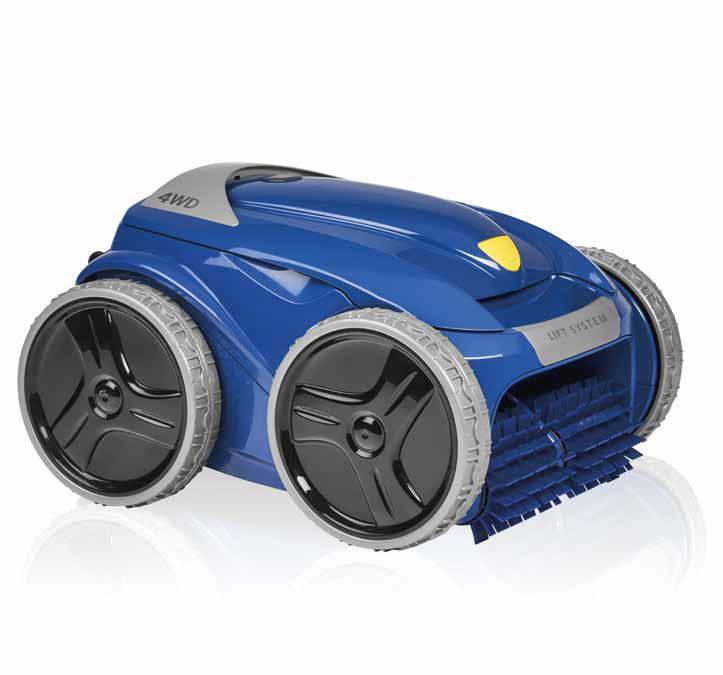 Vortex PRO-serien Meget kraftig bassengrobot med 4-hjulsdrift, som gir et perfekt rengjøringsresultat og aller beste komfort.