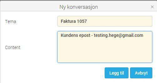 11 Conversations: Her kan du sende melding til Visma Collectors: For å skrive ny