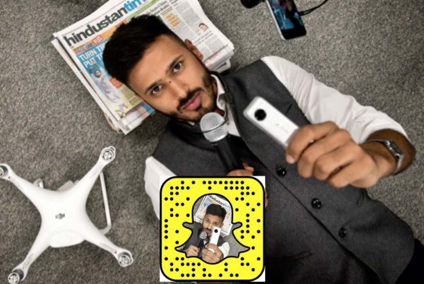 Snapchat 2018 Selfiejournalistikk Ekte og ærlig historiefortelling Ny teknologi/filter Lek og alvor hånd i hånd Han leder verdens største newsroom innen mobil journalistikk.