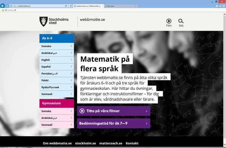 Webmatte.se Nettsted: http://webbmatte.se/ Nettsted: http://campus.inkrement.no/ Nettsted: http://www.nettskolentelemark.no/ Nettstedet introduseres for en liten gruppe, eller for den enkelte elev.