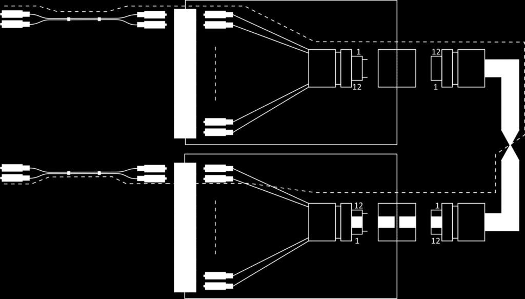 DATABLAD DB4154-N Utgave E Side 8 av 9 etode B etode B innebærer bruk av TP kabler og snorer som er krysset som vist på figuren under.