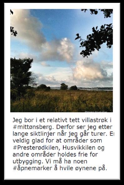 Prosjektet lever videre gjennom (hashtag) #mittønsberg.