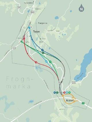 Bærekraftrapport for Akershus fylkeskommune Planprogram ble fastsatt av Frogn kommunestyre i juni 2017. Det ble da vedtatt å gjøre konsekvensutredning av 5 alternativer, se figur 33.
