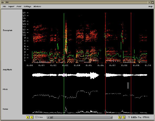 Program for lydbehandling Bio Bio er et interaktivt analyseprogram som viser