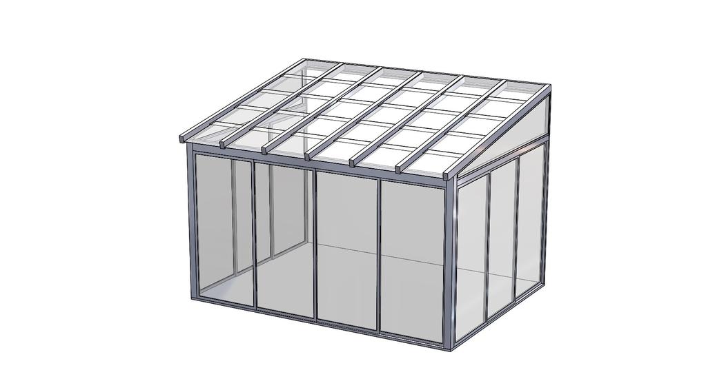 HAGESTUE MED SKYVBART TAK Komplett hagestue i glass og aluminium Dette er løsningen for deg som ikke har tak på terrassen fra før, her leverer vi en totalpakke som inneholder alle