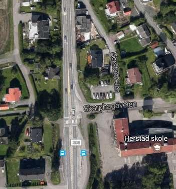 Gangfeltet ved Herstad blir da et viktig kryssingspunkt for sideskifte av gs-vei.
