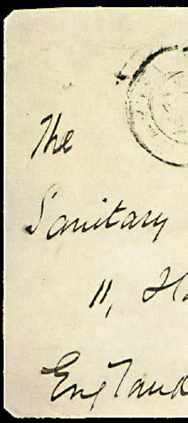 ØRNS SPALTE FALKLANDSØYENE 1. 2 ½ pence-verdien utgitt høsten 1891. 2. Porto 2 ½ pence provisorium uten påtrykk. 3. John Byron (1723-1786), malt av Joshua Reynolds i 1759. 4.