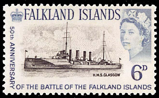 ØRNS SPALTE FALKLANDSØYENE 1. Øyenes to første høyverdier. 2. Vannmerkene på Falklandsøyenes frimerker er avgjørende for identifiseringen av de ulike utgavene. 3.
