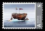 Folderen inneholder frimerket med «Maud» fra 1972 samt en konvolutt med personlig frimerke som viser «Maud» slik