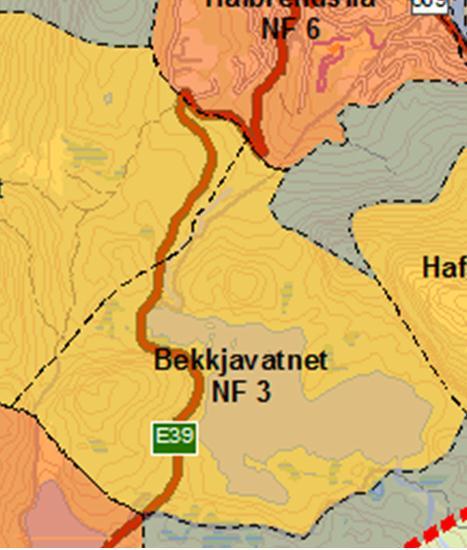5.7.3 NF3 Bekkjavatnet Området strekkjer seg frå Bekkjaholten Nord og omfattar Bekkjavatnet ned til og med Holten.