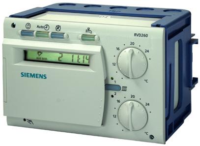 regulator RVD120 Digital, 230V 3P for 1 varmekurs Uteføler QAC22, NI1000 Turføler QAD22, NI1000