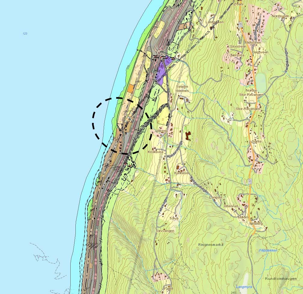 BESKRIVELSE AV PLANENDRING INNLEDNING Reguleringsplan for E6 Akershus grense Labbdalen, Dovrebanen Akershus grense Espa med, PlanID 242, ble vedtatt av Stange kommune i 2010.