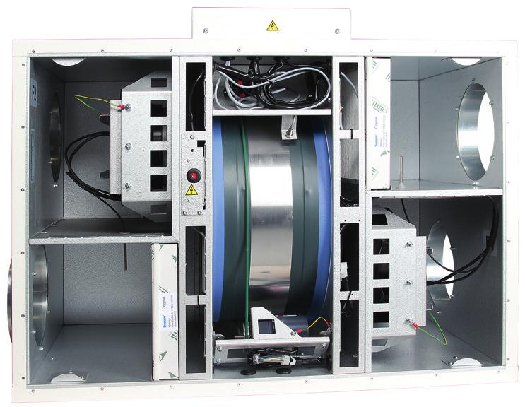 Swegon CASA R7-H Smart Luftmengdeområde 60-208 l/s Ecodesign energiklasse A* Varmevekslerens temperaturvirkningsgrad: opptil 86 % (EN308) Kjøle- og varmegjenvinning Rask installasjon og innregulering