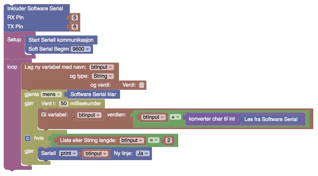 Er du usikker, last opp programmet til en av dem og se hvilke Arduinoer som begynner å blinke på RX og TXlampene.