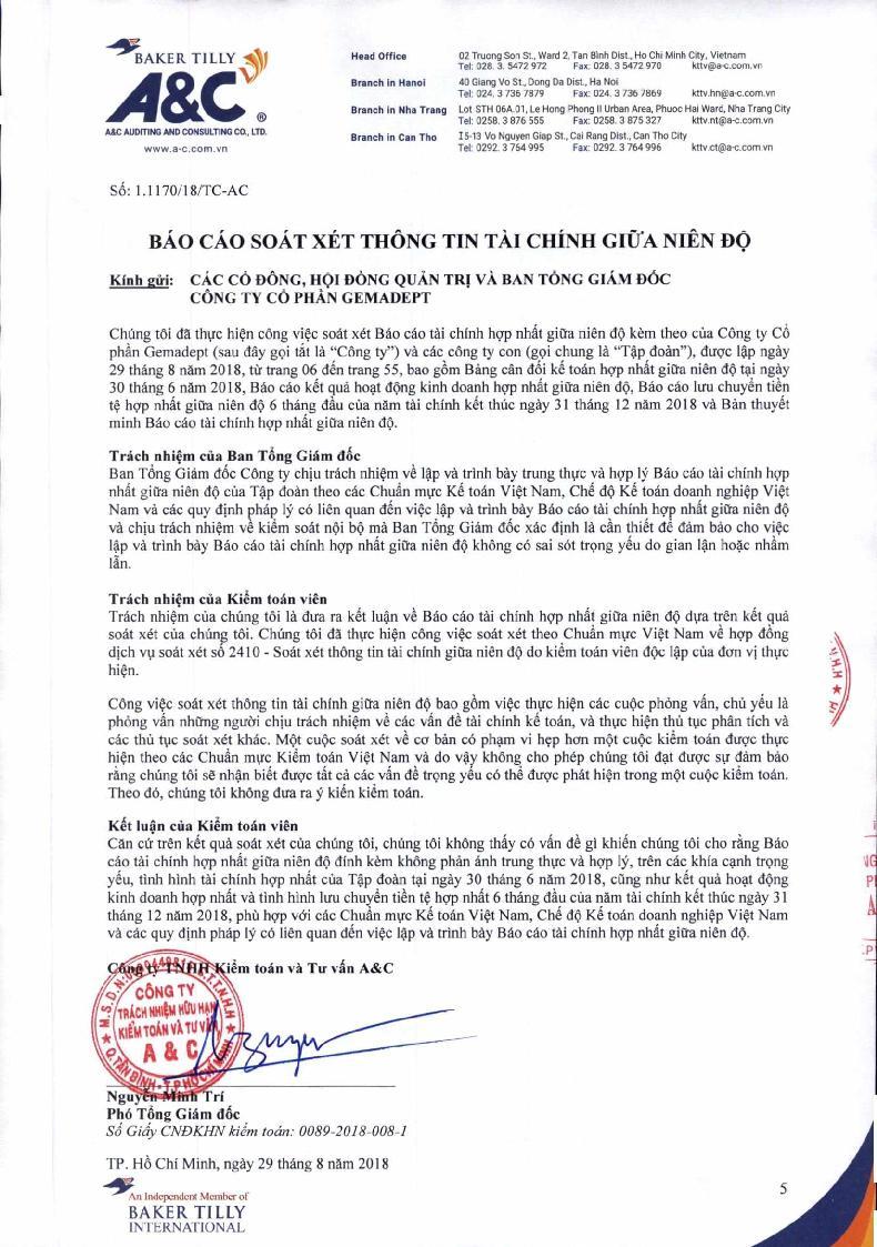 -4115BAKER TILLY Al A&C AUDITING AND CONSULTING CO., LTD. www.a-c.com.vn Head Office Branch in Hanoi Branch in Nha Trang Branch in Can Tho 02 Truong Son St., Ward 2, Tan Binh Dist.