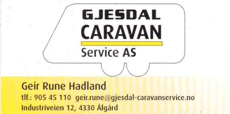 Gjesdal Caravanservice a/s Gjesdal Caravanservice har bred erfaring innen faget.vi har holdt på med dette i 25 år.