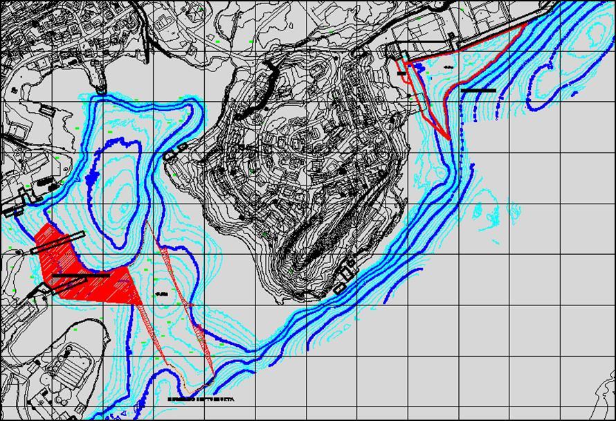 4.3 UTDYPINGSARBEIDER Følgende er hentet fra Kystverket forprosjekt: «Forprosjektet omhandler utdypingsarbeider på tre lokaliteter i havna i Båtsfjord.
