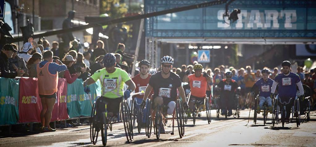 OSLO MARATON SATSER STORT PÅ INKLUDERING Vi ønsker at alle skal kunne delta i BMW Oslo Maraton, og legger derfor spesielt til rette for funksjonshemmedes deltagelse.