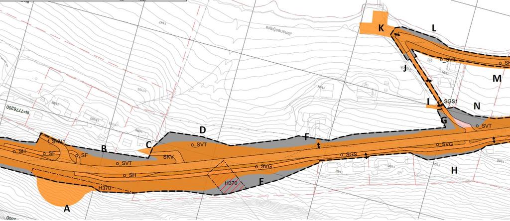 Plankart 2 Endringer og konsekvenser Figurene 4 og 5 viser nummerering av endringene innenfor plankart 2.