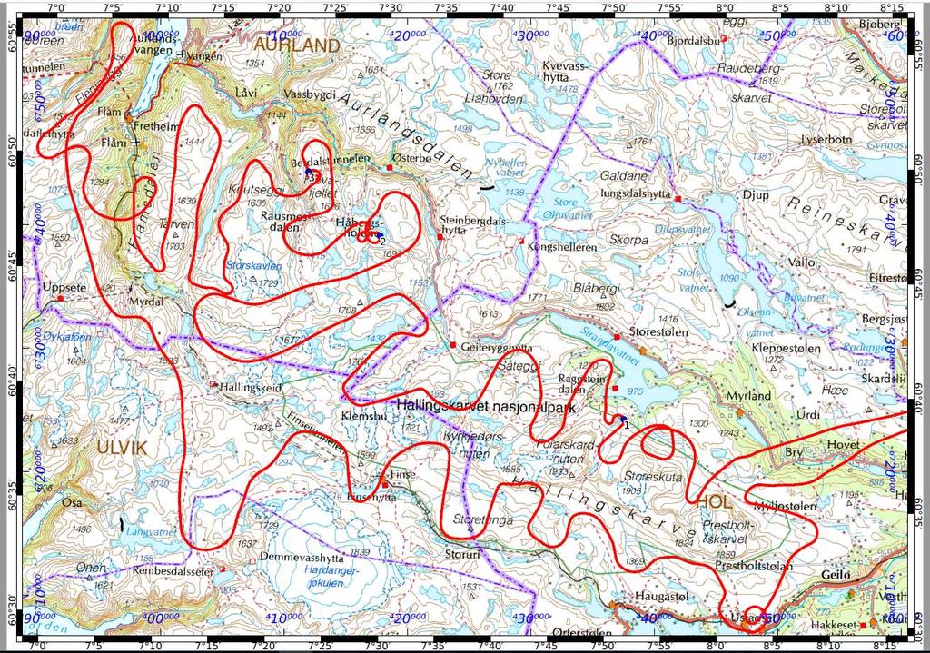 Nordfjella sone 2: Sogn Naturforvalting AS Vinterbestand 2018: 458 dyr i vintertelling. Jfr.