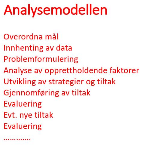 Målrettede tiltak og egnede tiltak Undersøkelsene handler i for liten grad om at skolen skal finne ut hva som