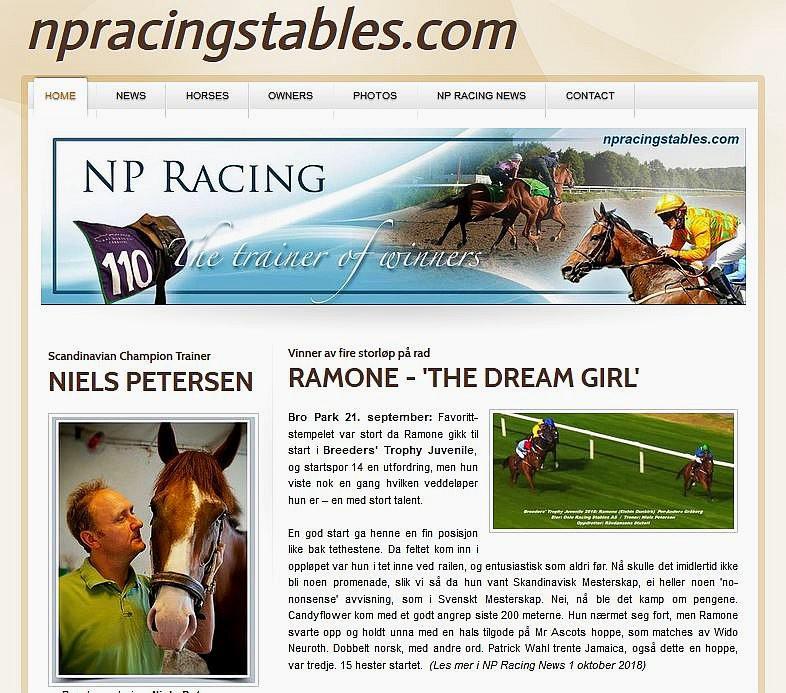 NP Racing med informative nettsider Vår nye website Vi lanserte nylig vår nye website med masse nytting informasjon.