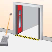 For stenging kan porten utstyres med en fotocellestråle. Mottaker montert i kontrollenhet, antenne montert på veggen ved porten. 2.4.