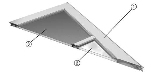 1.2 Dørblader 1.2.1 Konstruksjon foldeport omfatter vertikale portblader koblet sammen med hengsler. Rullene er montert øverst til venstre og høyre på hvert portblad.