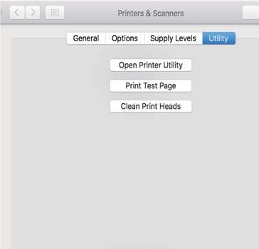 Løse problemer Mac OS Velg Systemvalg fra menyen > Skrivere og skannere (eller Skriv ut og skann, Skriv ut og faks), og velg deretter skriveren.