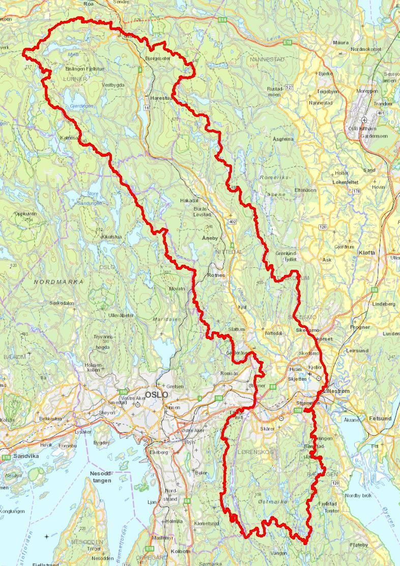 2 OMRÅDEBESKRIVELSE Nitelva er en elv som har sine kilder ved Mylla, nord i Nordmarka.