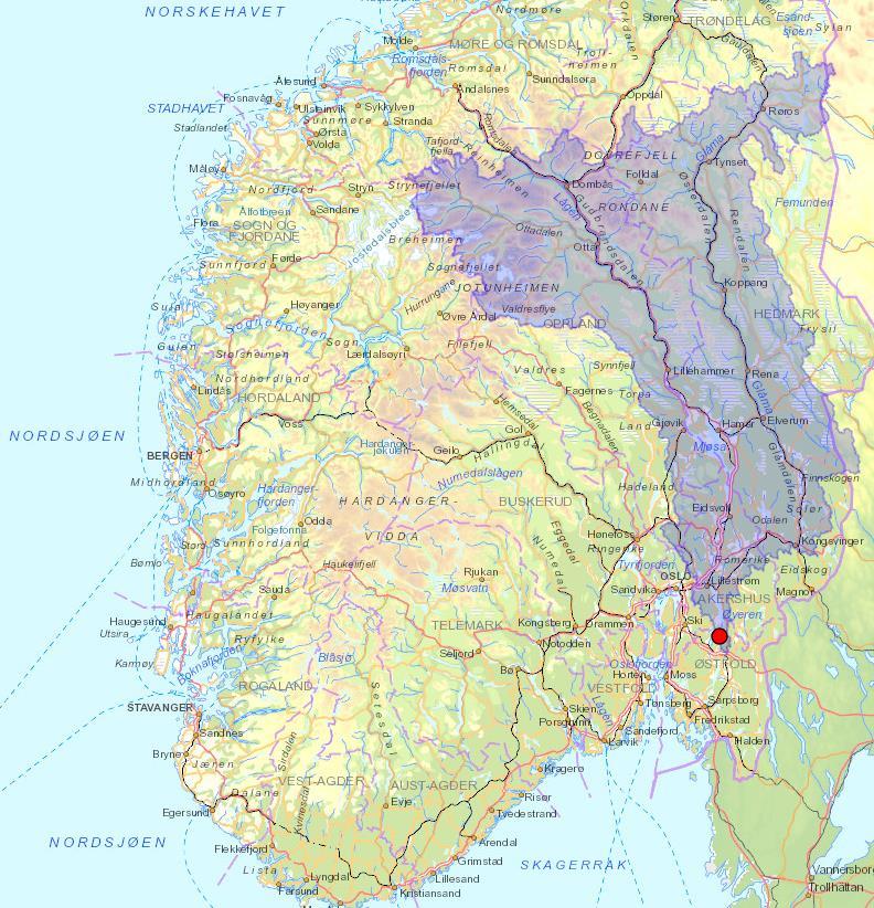I tillegg er det en mindre overføring ut av feltet, fra et felt øverst i Gjerdingselva, og over til Nordmarksvassdraget. Overført areal er på 18,6 km 2 og ble startet i 1969.