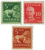 Sverige Best.nr.: D0110 Tre båndmerker.