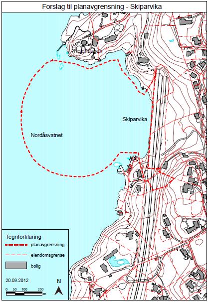 6. Beskrivelse av tiltaket Det er ikke avklart hvor mye steinmasser som trengs for å lage et velfungerende friområde ved Skiparvika.