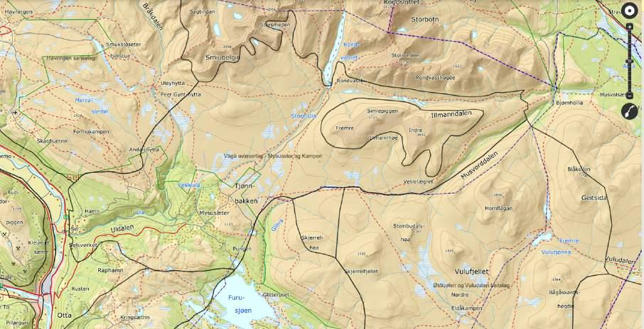 verneforskrift for Rondane nasjonalpark. Denne bestemmelsen har ikke verneforskriften for Myldingi naturreservat. Beite er tillatt etter verneforskriftene og har lange tradisjoner i området.