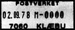 Brevhuset 7069 SNØEGGJA ble lagt ned fra 01.10.1968. Stempel nr. 1 Type: P Utsendt 10.