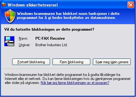 Brother PC-FAKS programvare (kun MFC-9120CN og MFC-9320CW) PC-FAKS motta 5 PC-FAKS-programmet kan kun motta faksdokumenter i svart/hvitt.