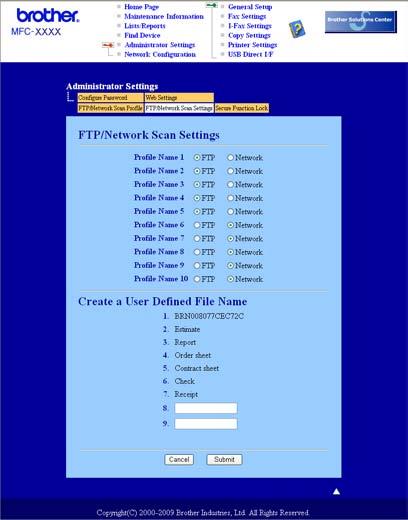 Nettverksskanning Skann til nettverk (kun MFC-9120CN og MFC-9320CW) 12 Når du velger Skann til nettverk, kan du skanne dokumenter direkte til en delt mappe på en CIFS-server på et lokalt nettverk