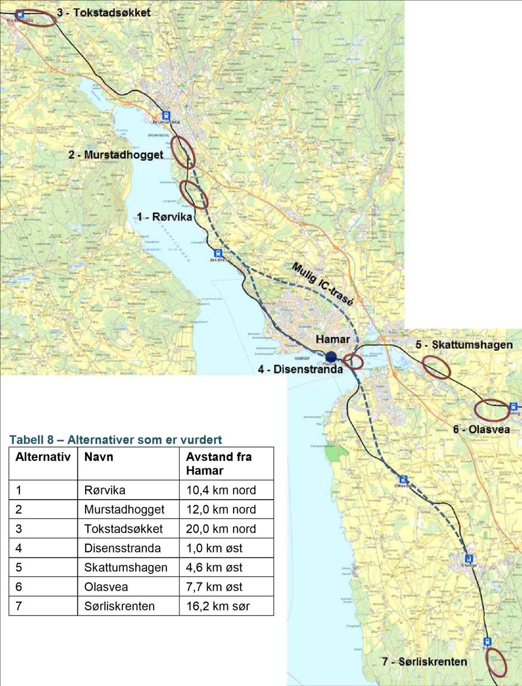 Prosjektnr. 224435 19 av 50 Hensetting Østlandet Delrapport fase 3 Dok.