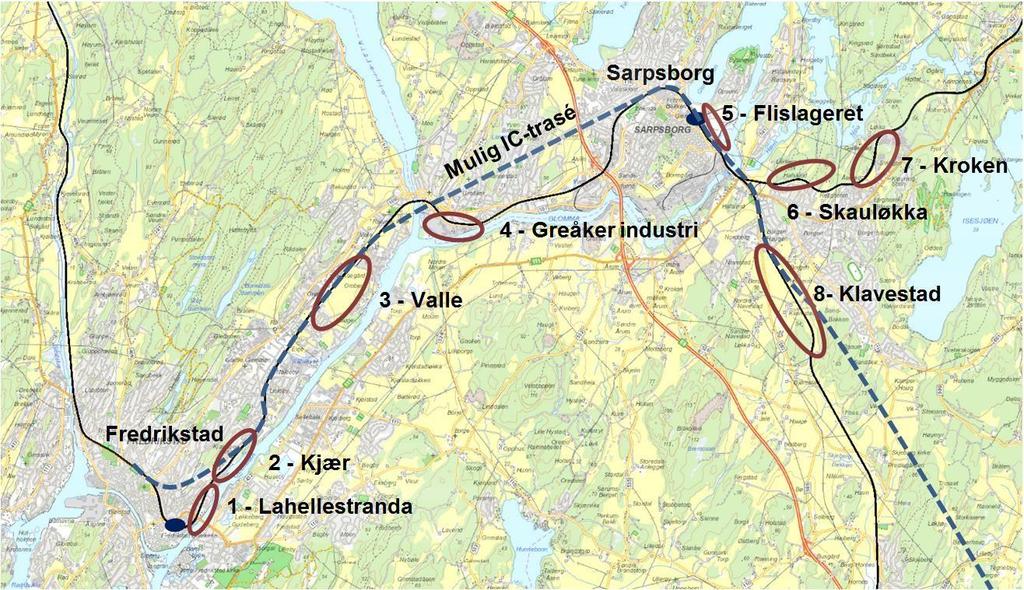 Prosjektnr. 224435 31 av 50 Alle de tre alternativene vurderes som egnet for etablering av hensettingsanlegg.