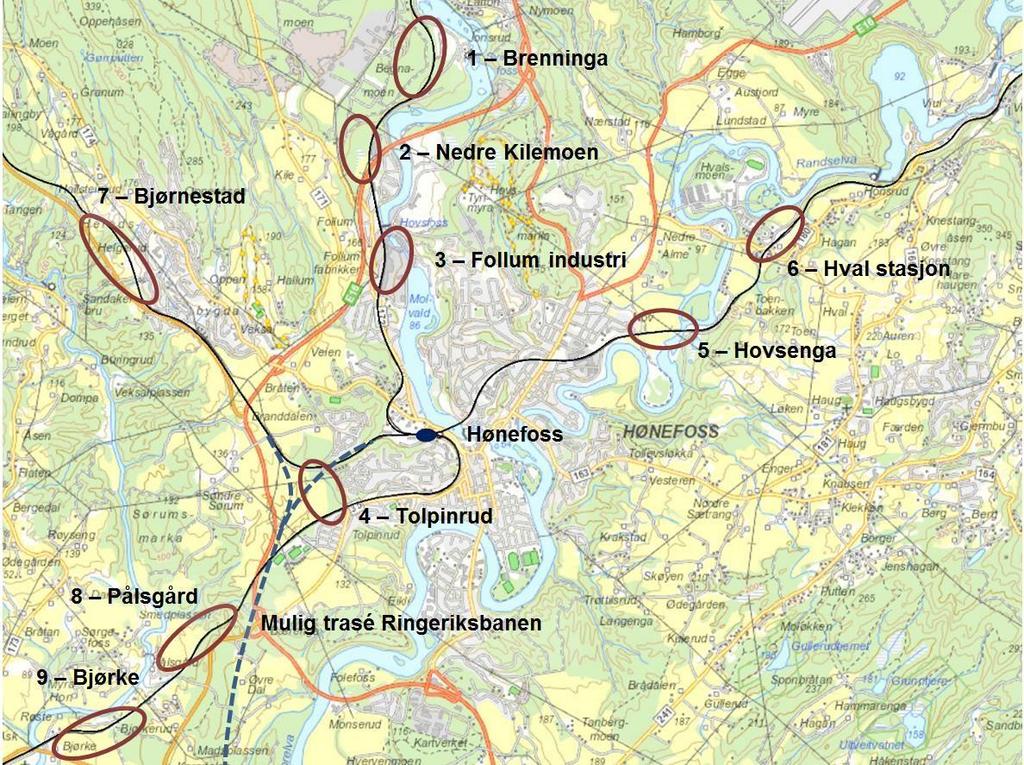 Prosjektnr. 224435 37 av 50 Alternativ 3 (Hallenskog nord 40 plasser) er vurdert som egnet for hensetting.