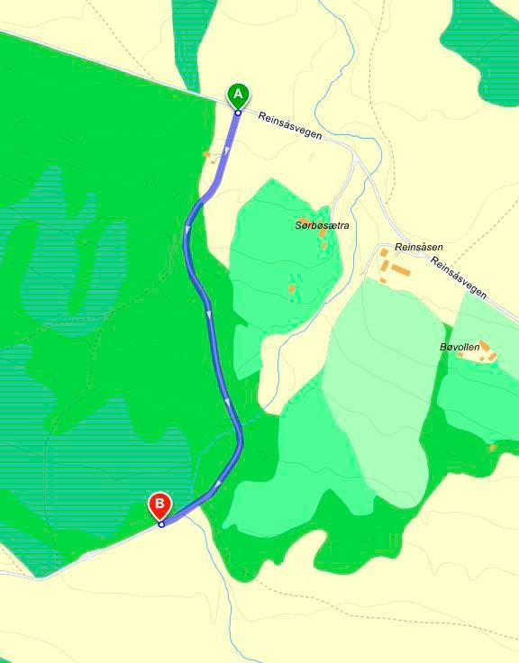 Eidsiva har et mulig behov for å utvide veibredden mellom Reinsåsen og Hornsjøen, og søker derfor om tillatelse til dette for deler av veien som ligger i Espedalen landskapsvernområde (se kart).