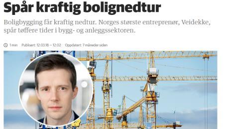 Usikkert i byggbransjen, mer positivt i anlegg Fallet i