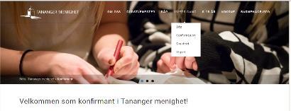 Påmelding Avtale - mellom Tananger Menighet og..... (Konfirmantens navn) Tananger menighet ønsker at enhver konfirmant skal få best mulig utbytte av konfirmanttiden.