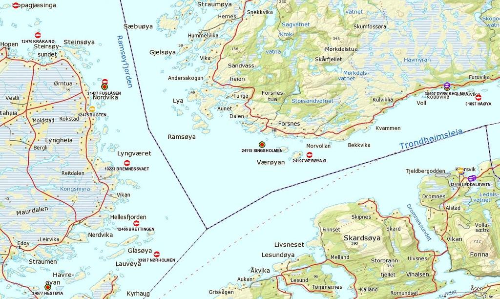 2. Materiale og metode 2.1 Område og stasjonsvalg Singsholmen oppdrettsanlegg ligger i Hitra kommune i Sør-Trøndelag (figur 1 og 2).