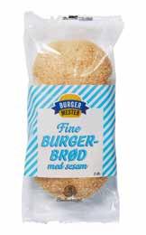 Spicy Coleslaw Burger Ingredienser (2 porsjoner): 1 pakke Burgermester Storfeburger eller Baconburger 1 pakke Burgermester Burgerbrød 1 pakke Burgermester Cheddar 8 skiver sylteagurk ¼ hodekål 1 stor