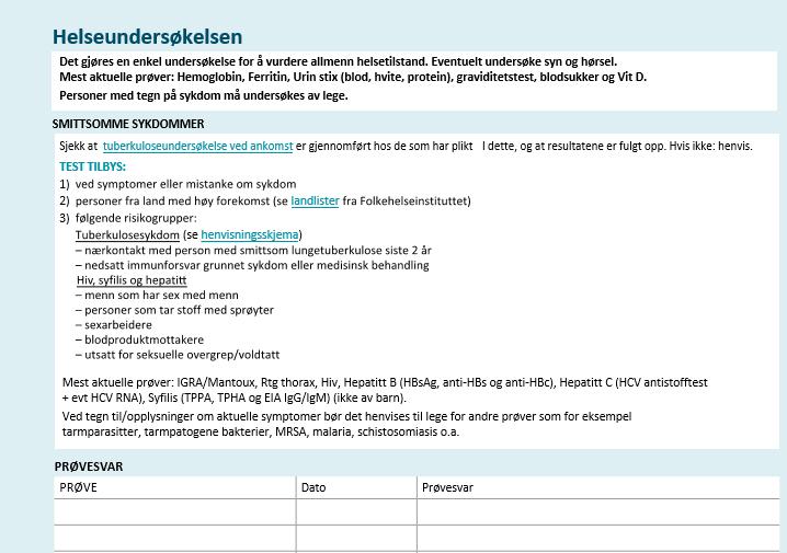 Helseundersøkelse