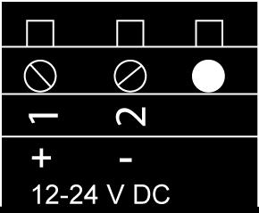 TERMINALBLOKK FOR INNGANGSSTRØM 1. 12 24V DC 2. Negativ terminal DC-spenning TERMINALBLOKK FOR DIGITALE INNGANGER MERK! Kontakt din representant for hjelp med digitale innganger.